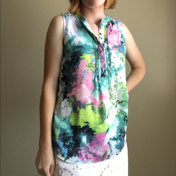 LIZ CLAIBORNE sleeveless button up blouse lot - Picture 5 of 8